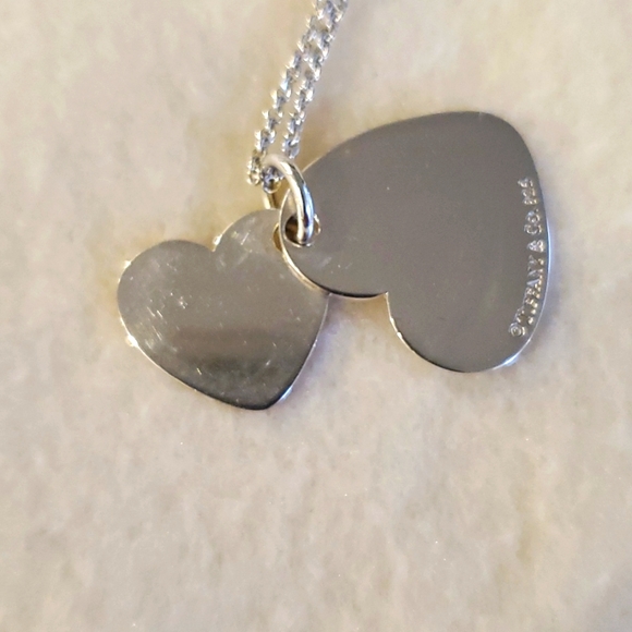 Tiffany & Co. Double Heart Pendant Necklace with Pouch - Picture 9 of 9